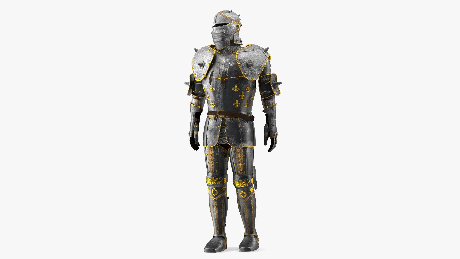 Traditional Knight Armor Suit 3D model preview