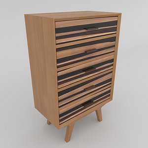 3D Mid-Century Modern Chest of Drawers 95 Oslo model
