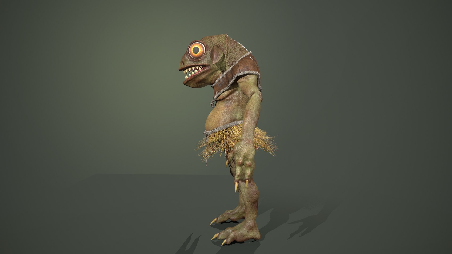 Gecko Warrior Model - TurboSquid 1990229