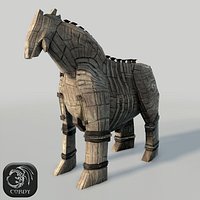HD Troyan Horse low poly