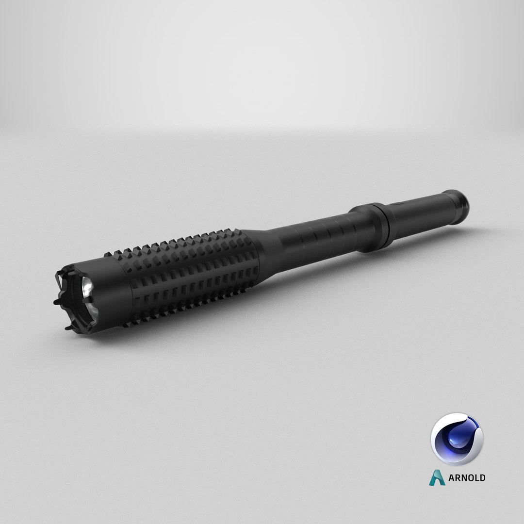 3D Stun Baton with Flashlight model https://p.turbosquid.com/ts-thumb/6K/mFe1jg/Bd/stemcell_cinema_4d_arnold_render/png/1719390466/1920x1080/fit_q87/f4bafbd8caa1921df1df31900ae652c390251974/stemcell_cinema_4d_arnold_render.jpg