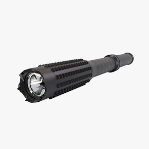 3D Stun Baton with Flashlight model