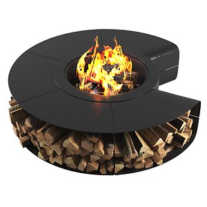 3D model Outdoor fire pit 2