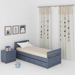 bed children bedroom 3D model