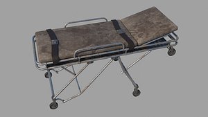 3D abandoned medical couch model