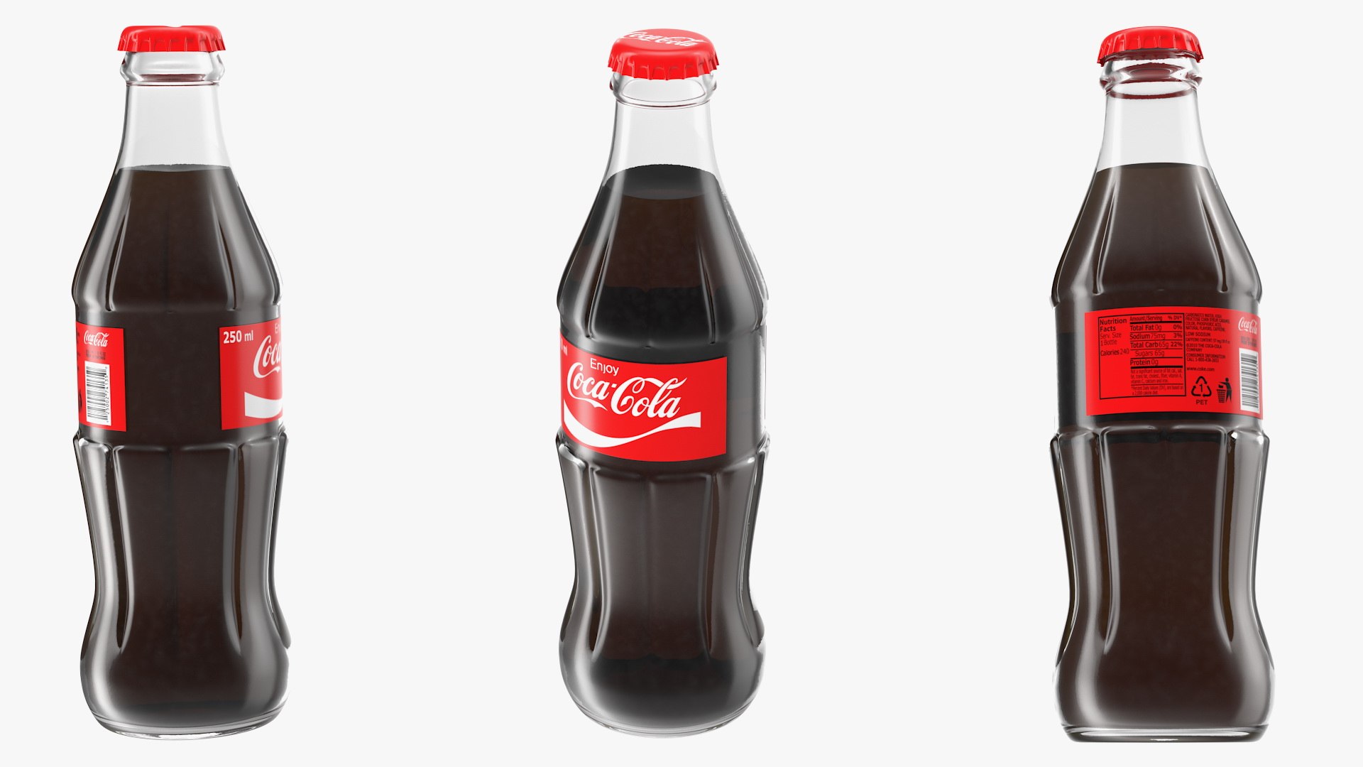 Coca Cola Glass Bottle 3D Model - TurboSquid 1450992