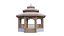 Gazebo de jardim de madeira em modelo 3D Low Poly PBR