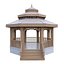 Gazebo de jardim de madeira em modelo 3D Low Poly PBR