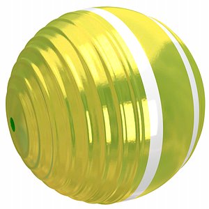 3D croquet ball yellow