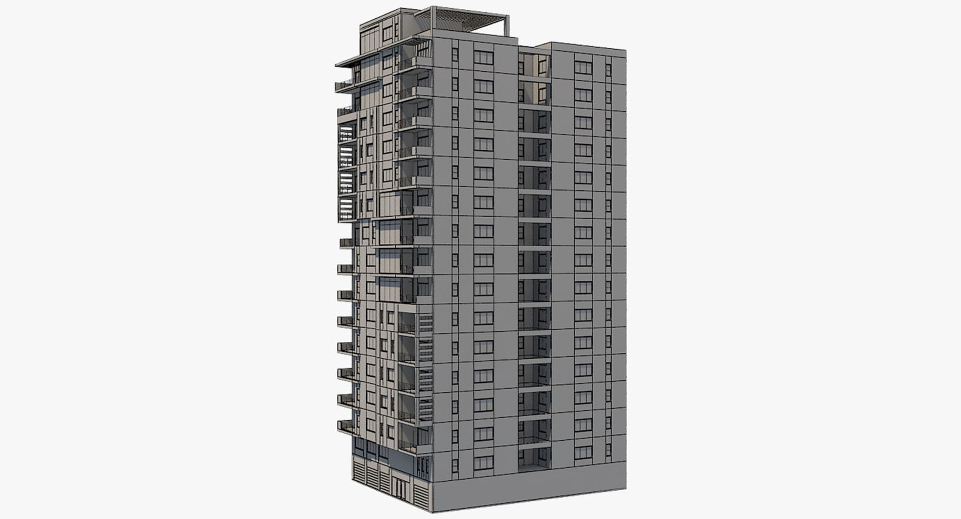 Apartment Building 36 3D Model - TurboSquid 1435128