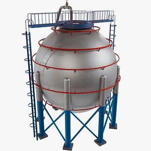 3D model Industrial Oil Tank V1