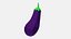 3D cartoon eggplant model