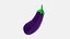 3D cartoon eggplant model