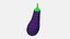3D cartoon eggplant model