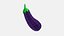 3D cartoon eggplant model