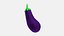 3D cartoon eggplant model
