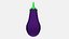 3D cartoon eggplant model