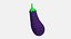 3D cartoon eggplant model