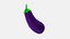 3D cartoon eggplant model