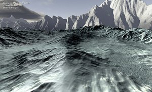3D games snowy mountain ice model
