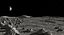 Moon Surface With Rocks Scene