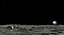 Moon Surface With Rocks Scene