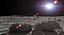 Moon Surface With Rocks Scene