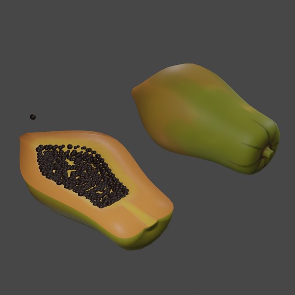 blender番木瓜模型