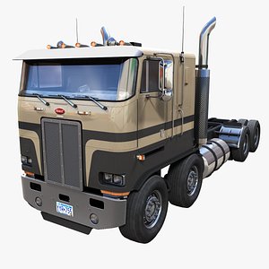 3D model Peterbilt 362 tandem truck