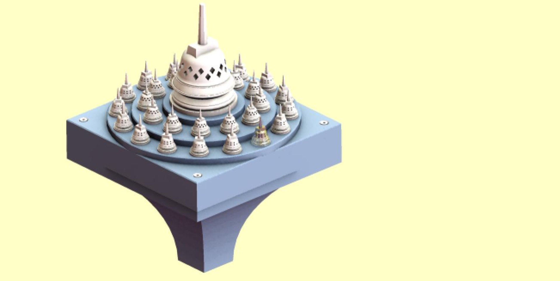 3D Borobudur Tample Light Miniature https://p.turbosquid.com/ts-thumb/6L/E4zWGw/Dn/lampu22/jpg/1631601981/1920x1080/fit_q87/956e2f610352d67fbe1aa69754905a540dee7989/lampu22.jpg