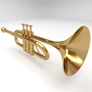 trumpet realistic 3D model