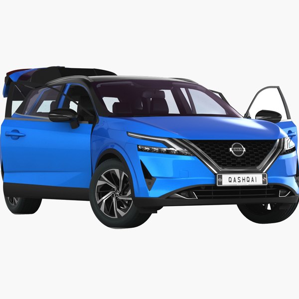 3D Nissan Qashqai 2022 Opening doors and trunk