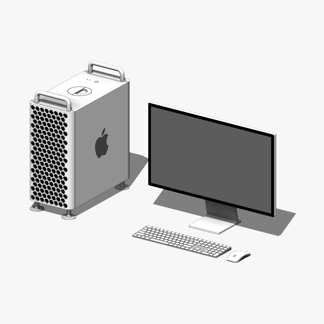 Apple Mac Pro Workstation - Revit Family 3D Model - TurboSquid 1918613