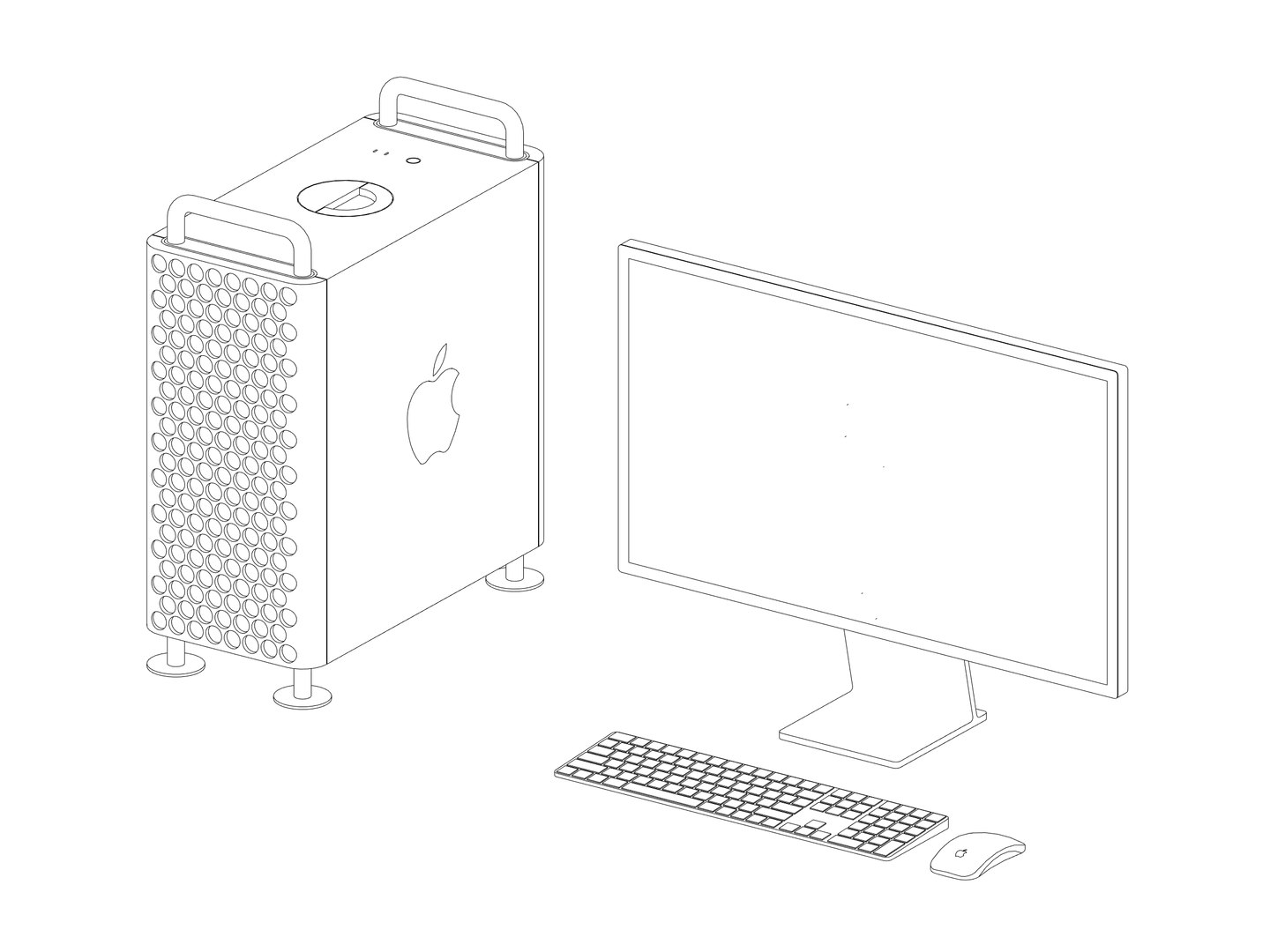 Apple Mac Pro Workstation - Revit Family 3D Model - TurboSquid 1918613