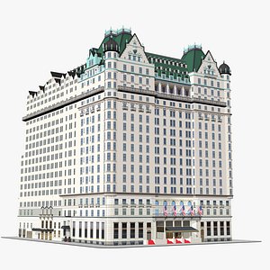 The Plaza Hotel New York Low Poly