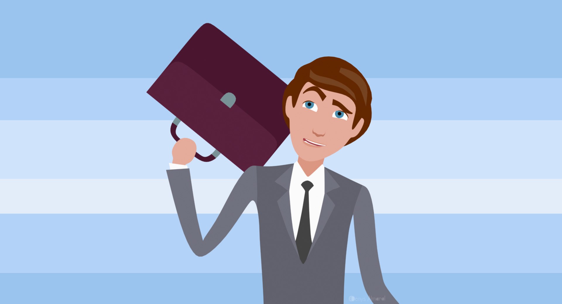 Max Rigged Cartoon 2d Business Man