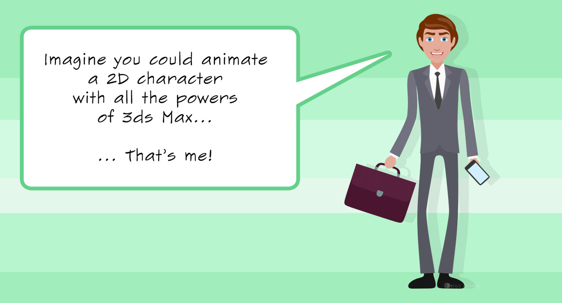 Max Rigged Cartoon 2d Business Man
