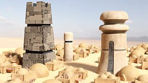 towers tatooine 3D model