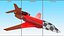 Business Jet Dassault Falcon 900 Red No Chassis 3D