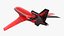 Business Jet Dassault Falcon 900 Red No Chassis 3D