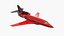 Business Jet Dassault Falcon 900 Red No Chassis 3D