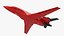 Business Jet Dassault Falcon 900 Red No Chassis 3D