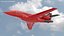 Business Jet Dassault Falcon 900 Red No Chassis 3D