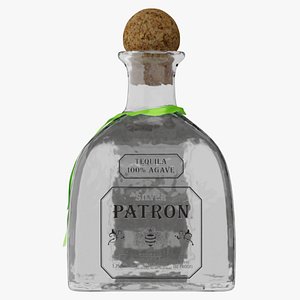 patron tequila bottle pbr 3D model