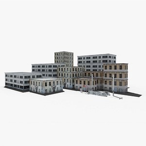 3D Old Building Full Pack model