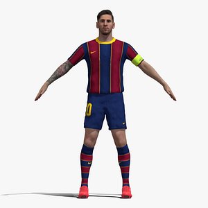 T-Pose Rigged Lionel Messi model