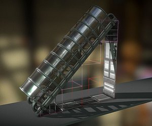 3D set stairs 43 components model