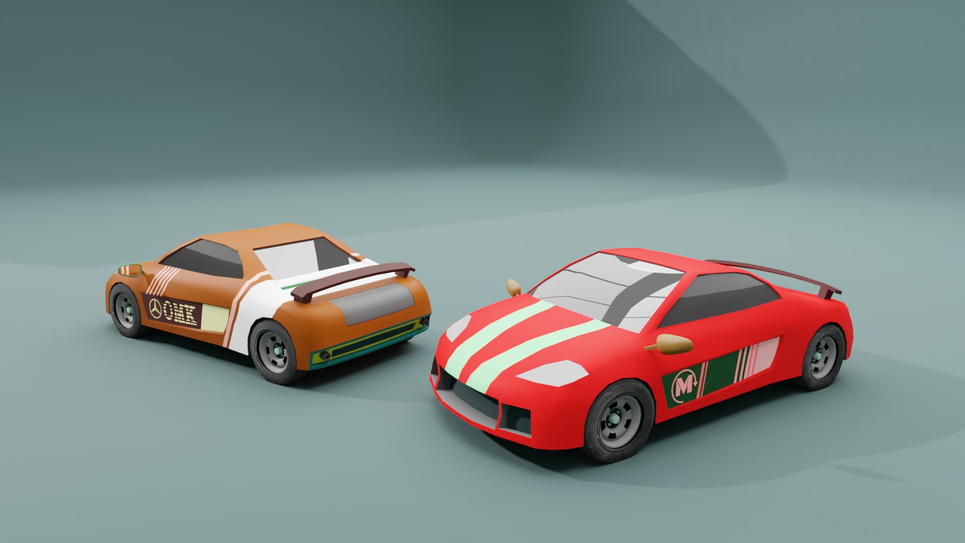 Customized 3d Model Of A Sleek Unbranded Sports Car Racing On The