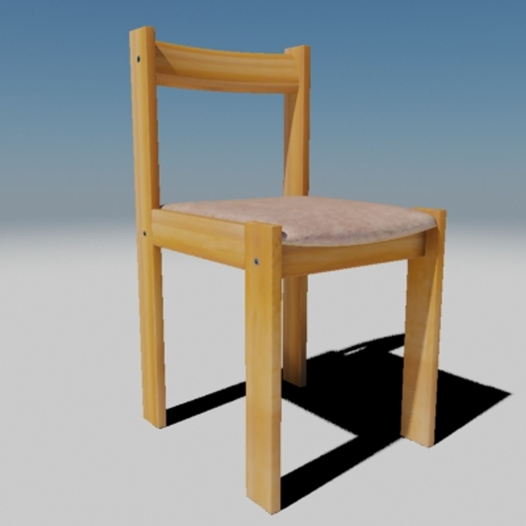 3d Model Kitchen Chair