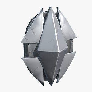 3D Stylized Steel Shield